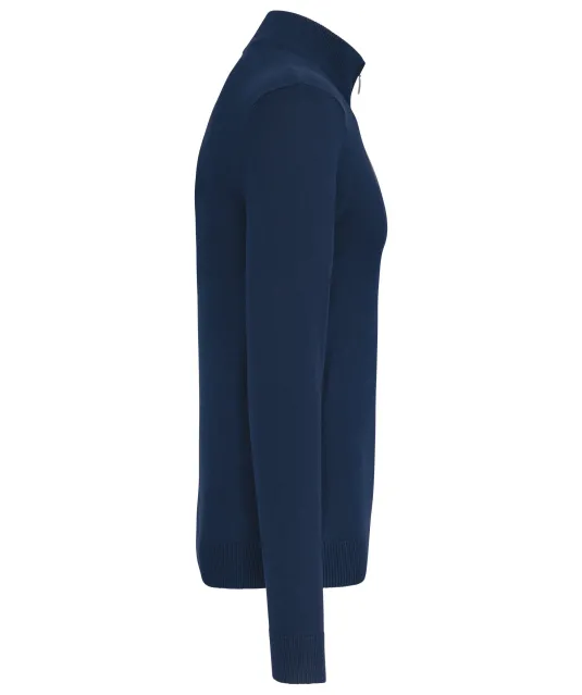 K970 - Heren pullover met ritskraag Navy