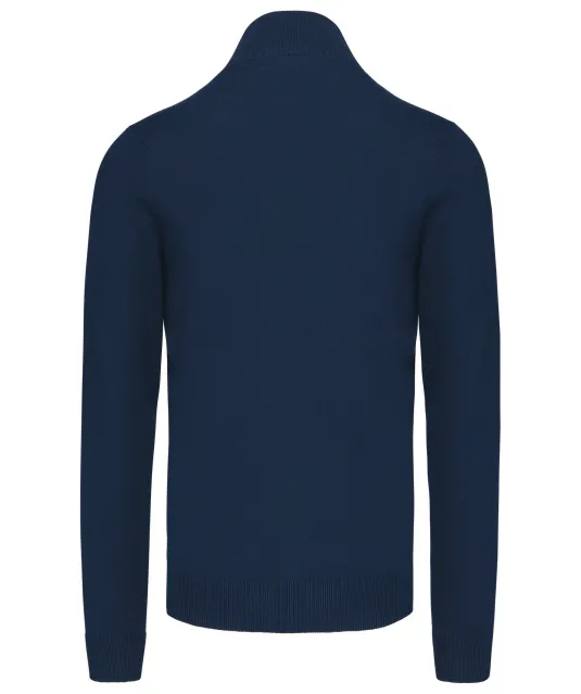 K970 - Heren pullover met ritskraag Navy