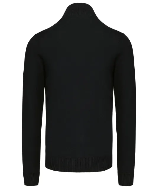 K970 - Heren pullover met ritskraag Black