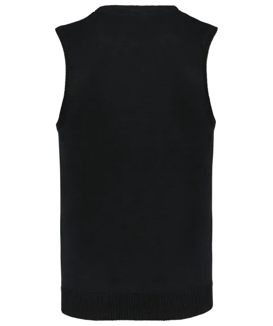 K969 - Heren spencer met v-hals Black