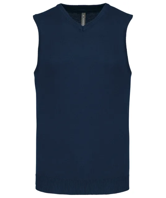 K969 - Heren spencer met v-hals Navy
