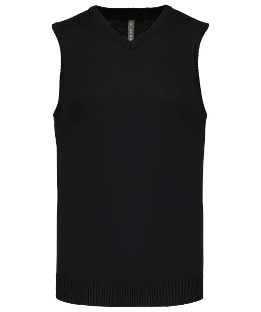 K969 - Heren spencer met v-hals Black