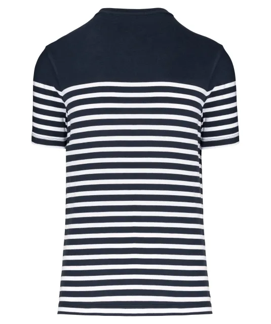 K3033 - Marine-t-shirt ronde hals Bio heren Navy / White Stripes