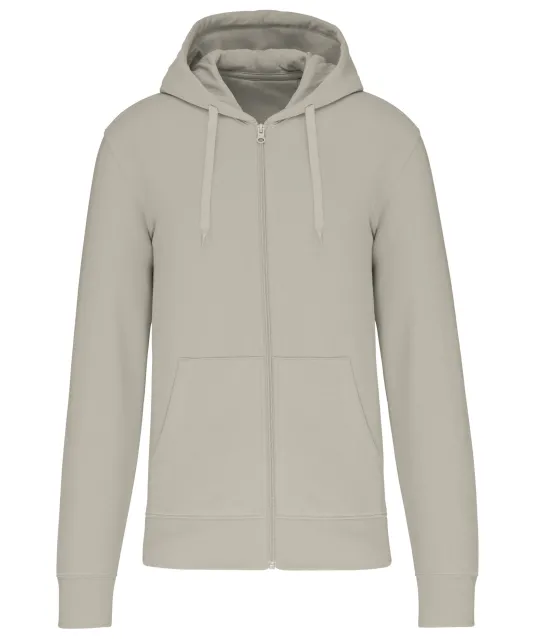 K4030 - Ecologische herensweater met capuchon en ritssluiting Clay