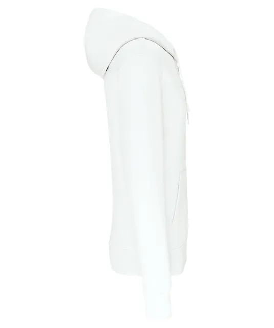 K4030 - Ecologische herensweater met capuchon en ritssluiting White