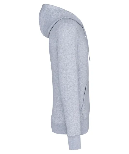 K4030 - Ecologische herensweater met capuchon en ritssluiting Oxford Grey