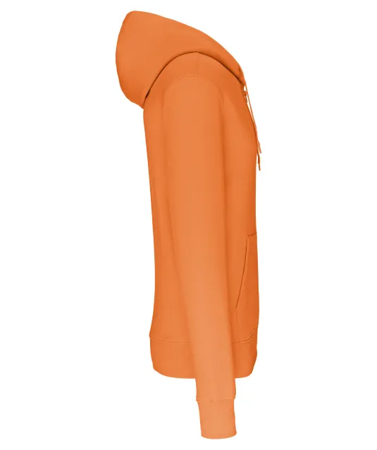K4030 - Ecologische herensweater met capuchon en ritssluiting Light Orange