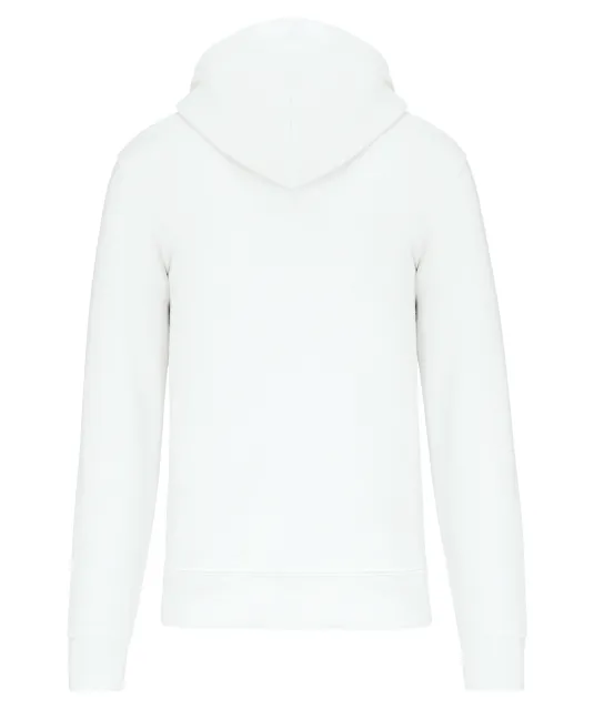 K4030 - Ecologische herensweater met capuchon en ritssluiting White