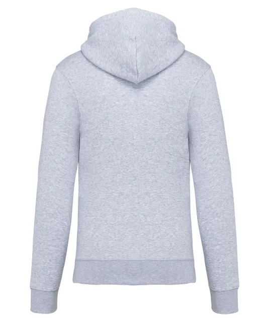 K4030 - Ecologische herensweater met capuchon en ritssluiting Oxford Grey