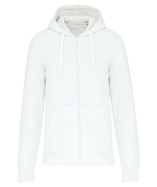 K4030 - Ecologische herensweater met capuchon en ritssluiting White