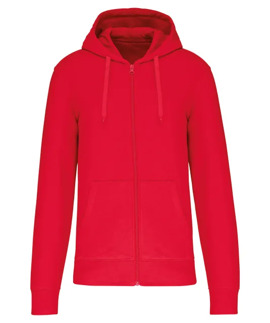 K4030 - Ecologische herensweater met capuchon en ritssluiting Red