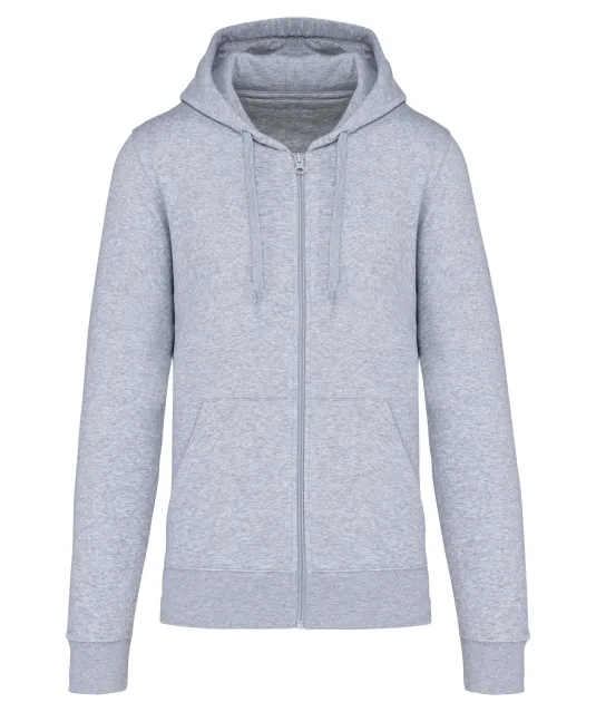 K4030 - Ecologische herensweater met capuchon en ritssluiting Oxford Grey