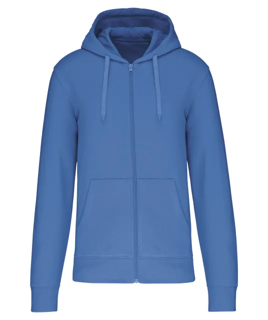 K4030 - Ecologische herensweater met capuchon en ritssluiting Light Royal Blue