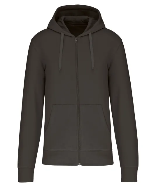 K4030 - Ecologische herensweater met capuchon en ritssluiting Dark Grey