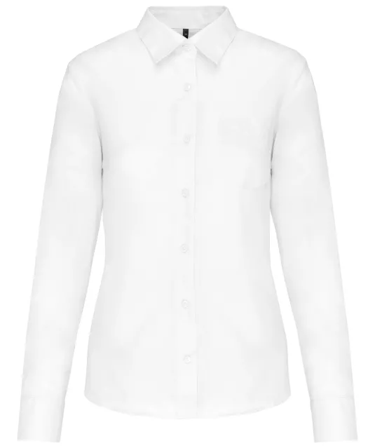 K549 - Overhemd in onderhoudsvriendelijk polykatoen-popeline dames White