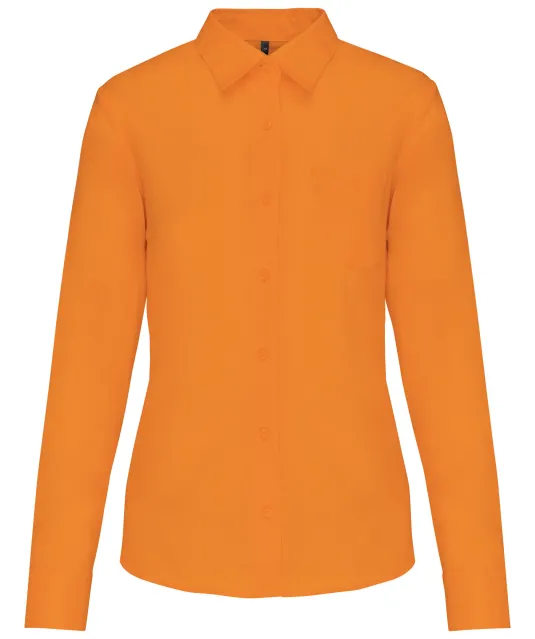 K549 - Overhemd in onderhoudsvriendelijk polykatoen-popeline dames Orange
