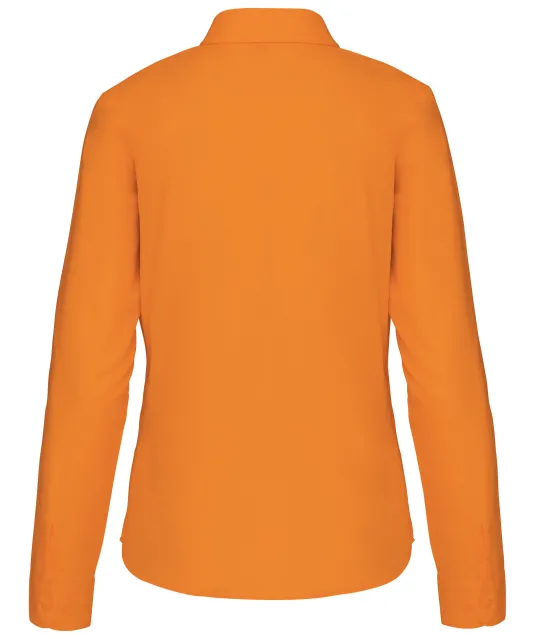 K549 - Overhemd in onderhoudsvriendelijk polykatoen-popeline dames Orange