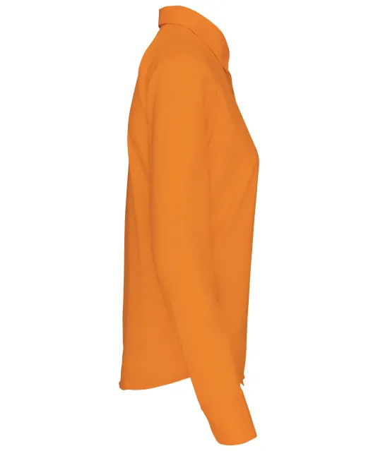 K549 - Overhemd in onderhoudsvriendelijk polykatoen-popeline dames Orange