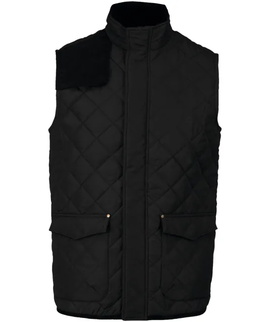 K6124 - Gewatteerde herenbodywarmer Black