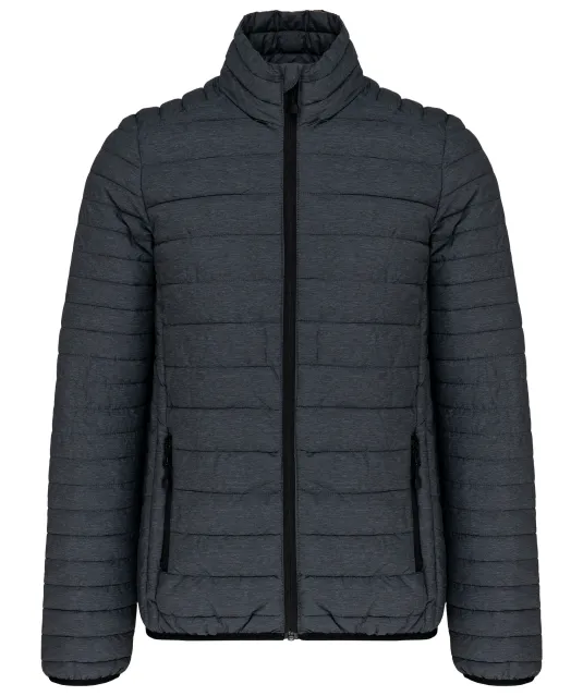 K6120 - Men's lightweight padded jacket Marl Dark Grey