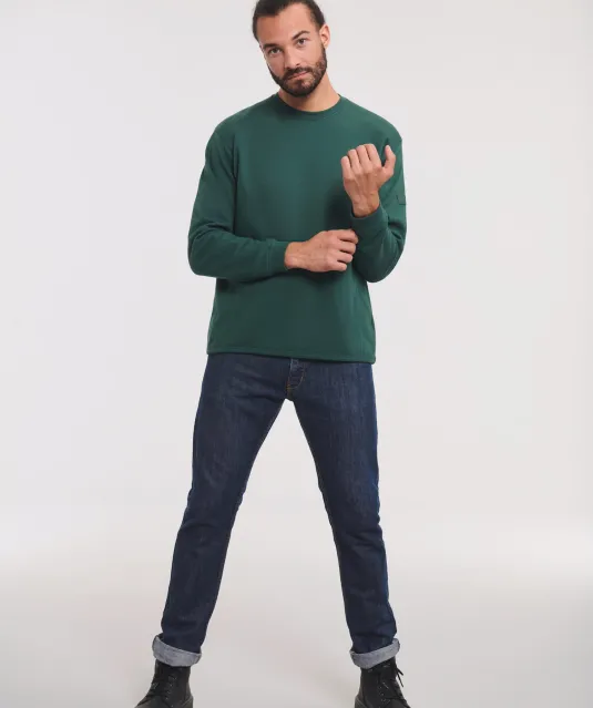 RU013M - Heavy Duty ronde hals sweater Black