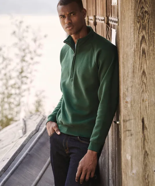 SC165 - Premium Sweater met Ritskraag (62-032-0) White