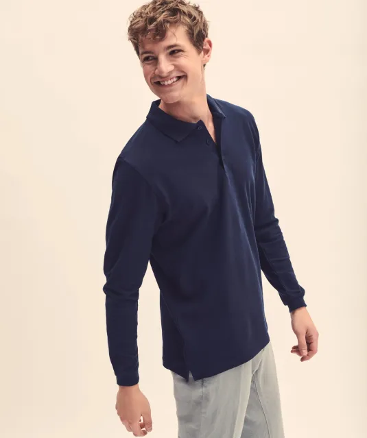 SC63310 - Premium Long Sleeve Polo (63-310-0) White