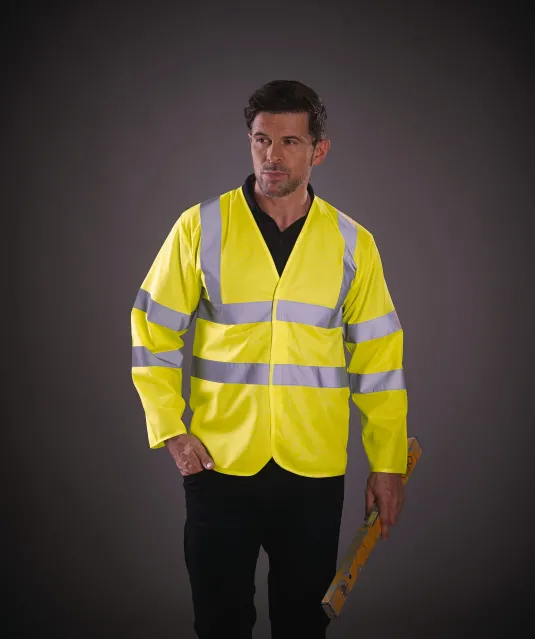 YHVJ200 - Veiligheidsjasje met lange mouwen Hi Vis Orange