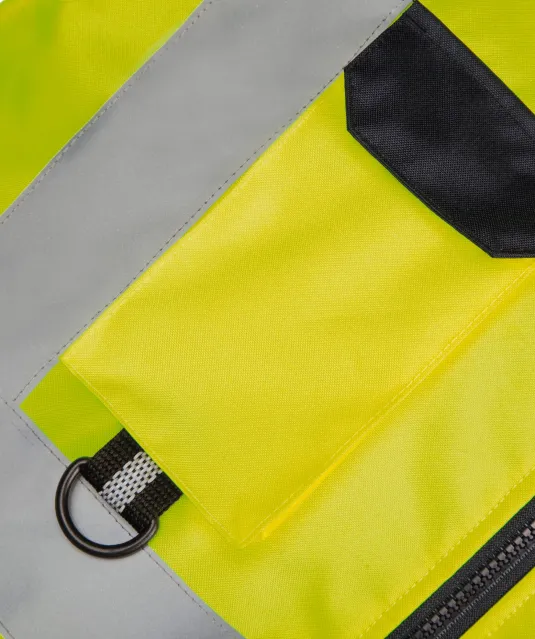 YHV005 - Gewatteerde veiligheidsbodywarmer Hi Vis Orange / Navy