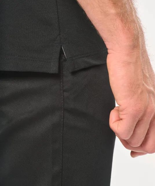 WK210 - Ecologische uniseks polo met korte mouwen in twee kleuren Black / Forest Green