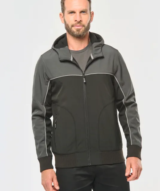 WK450 - 3-laags unisex softshelljas Black / Forest Green