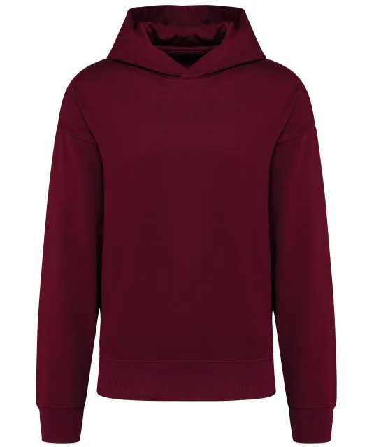K4018 - Oversized fleece sweater met capuchon Wine