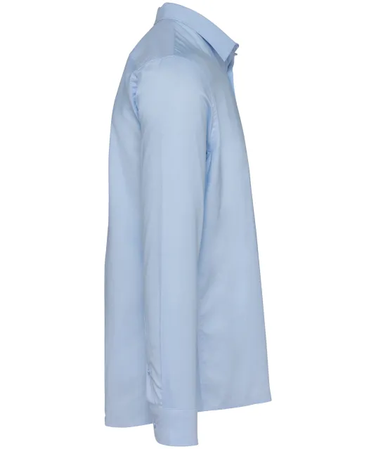 K595 - Heren overhemd Oxford lange mouwen Oxford Blue