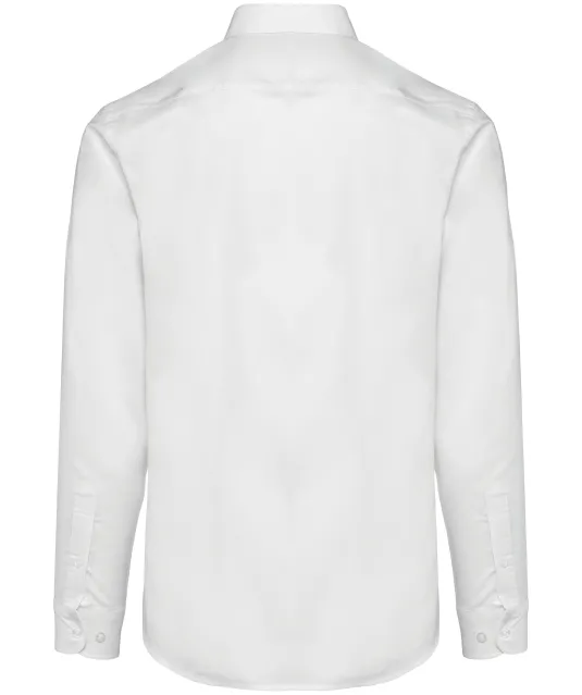 K595 - Heren overhemd Oxford lange mouwen White