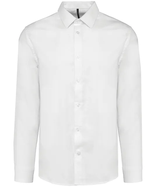 K595 - Heren overhemd Oxford lange mouwen White