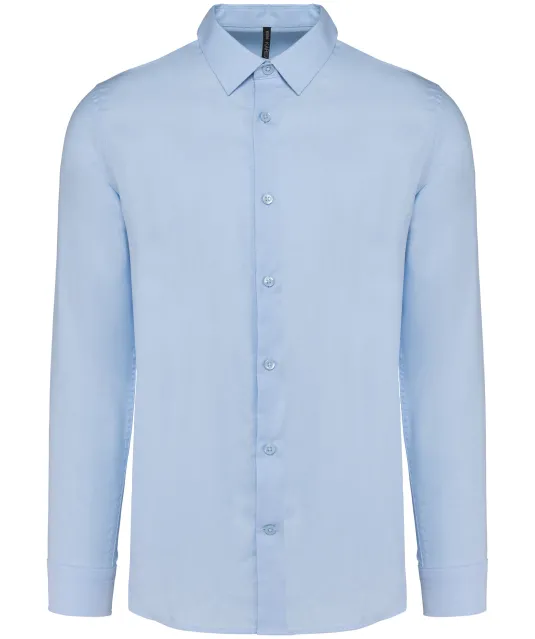K595 - Heren overhemd Oxford lange mouwen Oxford Blue