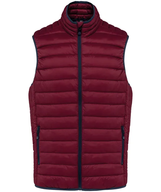 K6113 - Men’s lightweight sleeveless down jacket Wine