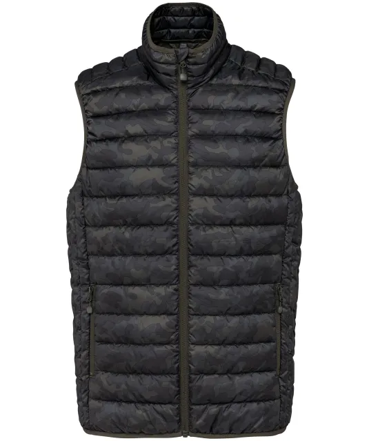 K6113 - Men’s lightweight sleeveless down jacket Jungle Camo