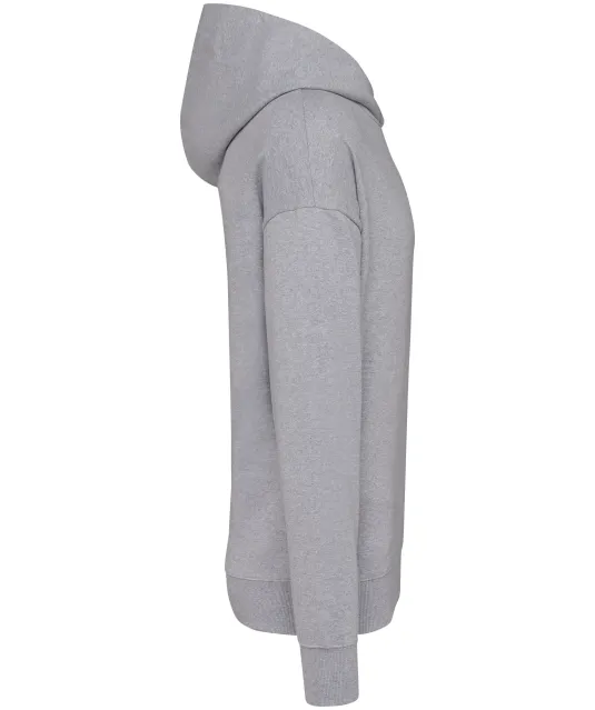 K4018 - Oversized fleece sweater met capuchon Oxford Grey