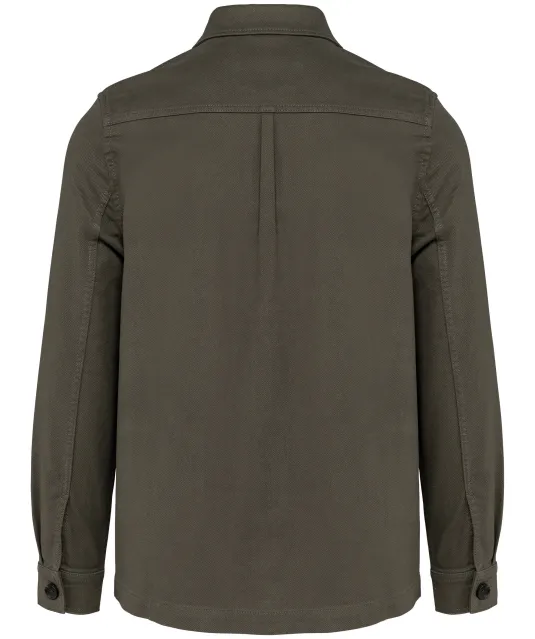 K671 - Heren jas worker Washed Dark Khaki
