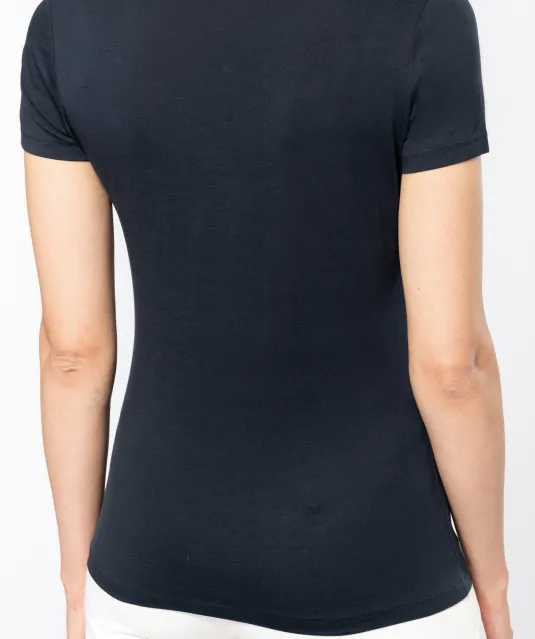 K3003 - Dames-t-shirt Supima® V-hals korte mouwen Black