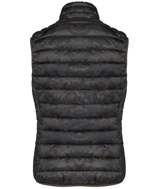 K6114 - Ladies' lightweight sleeveless down jacket Jungle Camo