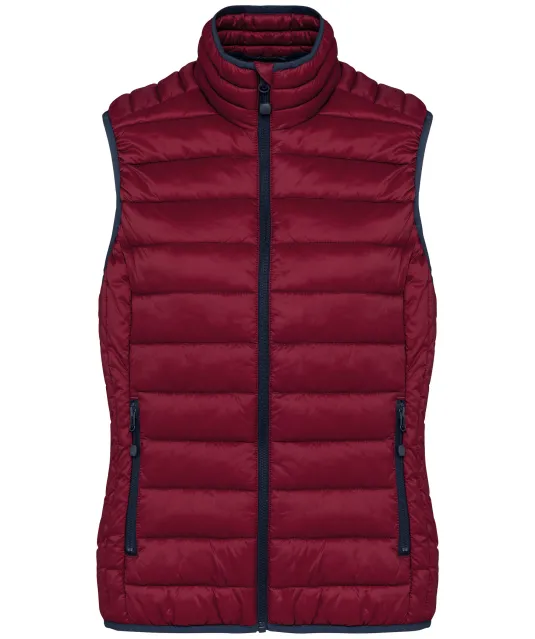 K6114 - Ladies' lightweight sleeveless down jacket Wine