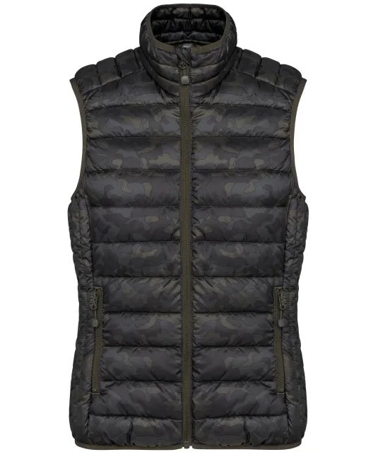 K6114 - Ladies' lightweight sleeveless down jacket Jungle Camo