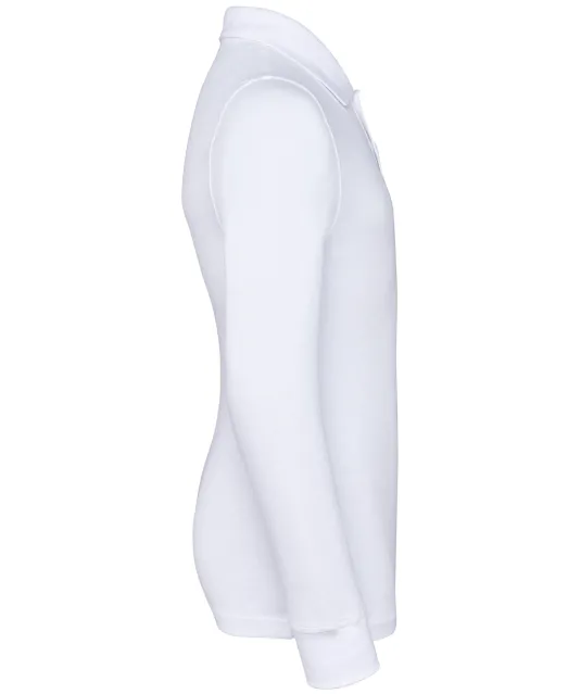 K269 - Kinderpolo lange mouwen White