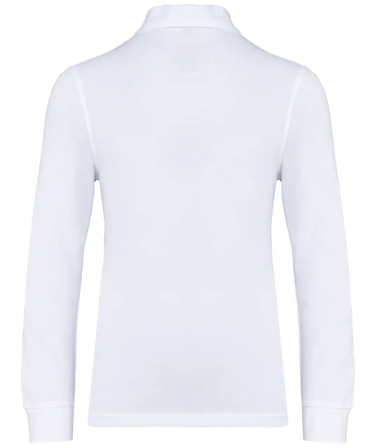 K269 - Kinderpolo lange mouwen White