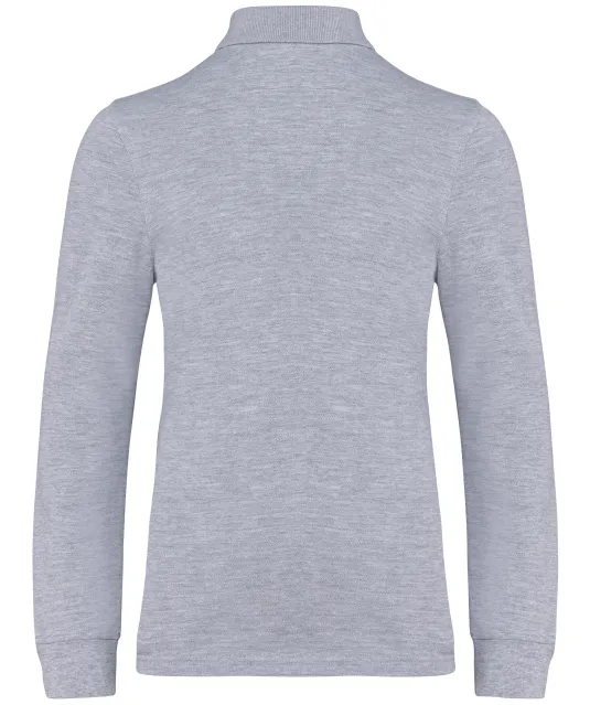 K269 - Kinderpolo lange mouwen Oxford Grey