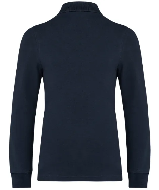 K269 - Kinderpolo lange mouwen Navy