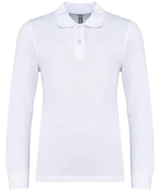 K269 - Kinderpolo lange mouwen White