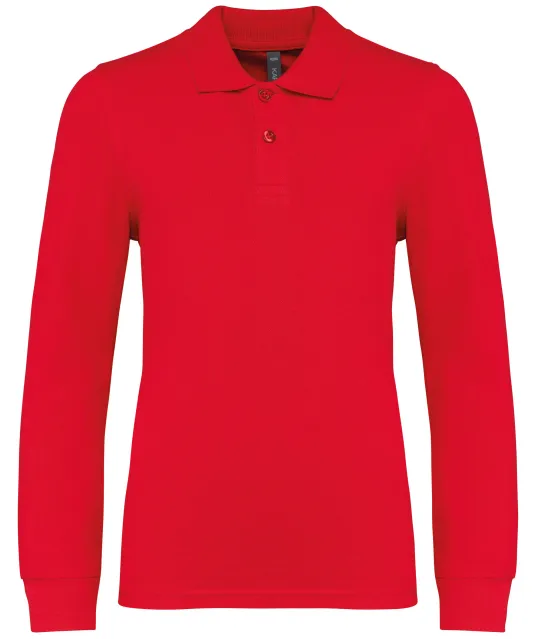 K269 - Kinderpolo lange mouwen Red